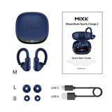 MIXX StreamBuds Sports Charge 2: Wireless Earbuds in-ear oortjes Blauw