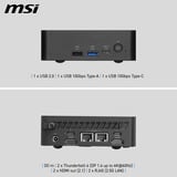 MSI Cubi NUC AI+ 3MG-003EU pc-systeem Zwart | Core Ultra 7 355 | Intel Graphics | 16 GB | 1 TB SSD
