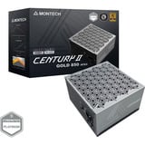 Montech Century II modulaire 850 watt voeding  Zilver, 1x 12V-2x6, 4x PCIe, 4x PCIe, 1x 12V-2x6, Kabelmanagement