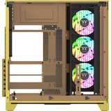 Thermaltake View 390 Air Butter Caramel midi tower behuizing Geel | 2x USB-A | 1x USB-C | Tempered Glass