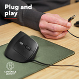 Trust Bayo II Bedrade Ergonomische muis Zwart, 800 dpi - 2400 dpi