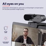 Trust Taxon QHD Webcam Zwart, Autofocus | dubbele microfoon | privacyfilter