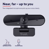 Trust Taxon QHD Webcam Zwart, Autofocus | dubbele microfoon | privacyfilter