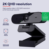Trust Trust Taxon - QHD Webcam Zwart, Autofocus | dubbele microfoon | privacyfilter