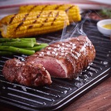 Victoria Omkeerbare Bakplaat 50 x 35 cm, Seasoned grillplaat Zwart, Color packaging