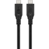 goobay USB-C 4.0 > USB-C kabel Zwart, 1 meter