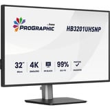 iiyama ProGraphic HB3201UHSNP-B1 31.5" 4K UHD monitor Zwart (mat), HDMI, DisplayPort, USB-C, Audio
