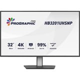 iiyama ProGraphic HB3201UHSNP-B1 31.5" 4K UHD monitor Zwart (mat), HDMI, DisplayPort, USB-C, Audio