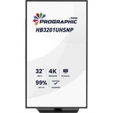 iiyama ProGraphic HB3201UHSNP-B1 31.5" 4K UHD monitor Zwart (mat), HDMI, DisplayPort, USB-C, Audio