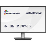 iiyama ProGraphic HB3201UHSNP-B1 31.5" 4K Ultra HD monitor Zwart (mat), 1x DisplayPort, 1x HDMI, 2x USB-C, 3x USB-A, 1x RJ-45, HDMI, DisplayPort, USB-C, Audio
