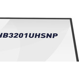 iiyama ProGraphic HB3201UHSNP-B1 31.5" 4K Ultra HD monitor Zwart (mat), 1x DisplayPort, 1x HDMI, 2x USB-C, 3x USB-A, 1x RJ-45, HDMI, DisplayPort, USB-C, Audio