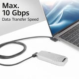 ACT Connectivity USB 3.2 USB-C (links/rechts haaks) naar USB-C (links/rechts haaks) kabel Zwart, 10 Gbit/s, 60W, 1 meter