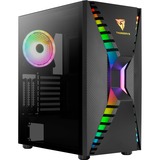 Aerocool Cronus midi tower behuizing Zwart | 2x USB-A | RGB | Window