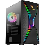 Aerocool Cronus midi tower behuizing Zwart | 2x USB-A | RGB | Window