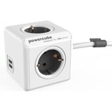 Allocacoc PowerCube | Extended USB | stekkerdoos stekkerdoos Wit/grijs