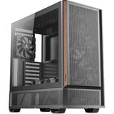 Antec P30 AIR midi tower behuizing Zwart/houtkleur | 2x USB-A | 1x USB-C | Tempered Glass