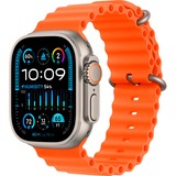 Apple Watch Ultra 2 smartwatch Oranje, Titanium, 49 mm, Ocean‑bandje, GPS + Cellular