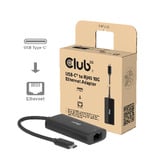 Club 3D CAC-2531 USB-C naar RJ45 10G Ethernet Adapter Zwart