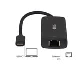 Club 3D USB-C naar 10Gb-LAN Ethernet adapter Zwart
