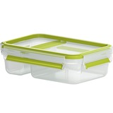 Emsa Clip & Go Yoghurtbox 0,6 L lunchbox Lichtgroen/transparant, met "buighoek" en deksel