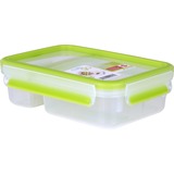 Emsa Clip & Go Yoghurtbox 0,6 L lunchbox Lichtgroen/transparant, met "buighoek" en deksel