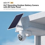 Imou AOV PT 4K Kit (wifi+4G) Simcard&SD bundel beveiligingscamera Wit, 2 stuks, 8 MP, WiFi 6, 4G LTE, Solar panel, AI-detectie