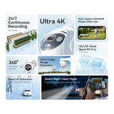 Imou AOV PT 4K Kit (wifi+4G) Simcard&SD bundel beveiligingscamera Wit, 2 stuks, 8 MP, WiFi 6, 4G LTE, Solar panel, AI-detectie