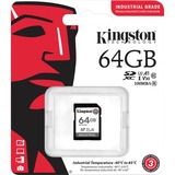 Kingston Industrial 64 GB SDXC geheugenkaart Zwart, UHS-I U3, Class 10, V30, A1