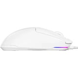 LORGAR MSA10 gaming muis Wit, 100 - 12000 dpi, Ultralight, RGB