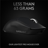 Logitech G PRO X SUPERLIGHT Wireless Gaming Mouse Zwart, 100 - 25.600 dpi