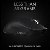 Logitech G PRO X SUPERLIGHT Wireless gaming muis Zwart, 100 - 25.600 dpi