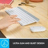 Logitech MK470 Slim Wireless Keyboard and Mouse Combo , desktopset Wit, US lay-out, Scissor, 1000 dpi