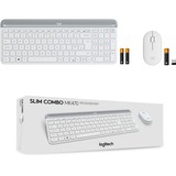 Logitech MK470 Slim Wireless Keyboard and Mouse Combo , desktopset Wit, US lay-out, Scissor, 1000 dpi