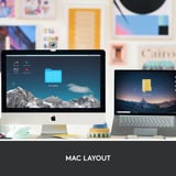 Logitech MX Keys Mini For Mac Minimalist Wireless Illuminated Keyboard, toetsenbord Grafiet, US-International, Bluetooth