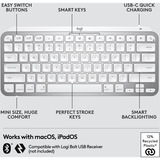 Logitech MX Keys Mini For Mac Minimalist Wireless Illuminated Keyboard, toetsenbord Grafiet, US-International, Bluetooth