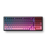 MCHOSE G98 Pro Black Pink Cabbage Tofu V2 Wireless Tri-Mode Custom Mechanical RGB gaming toetsenbord Zwart, US lay-out (QWERTY), KTT Cabbage Tofu V2, RGB, Hot swap, Side engraved PBT, draadloos | Bluetooth | USB-C