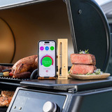 Meater Plus thermometer Roestvrij staal/houtkleur, Bluetooth 4.0