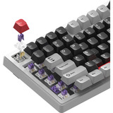 Monka Storm KG991W RGB mechanisch gaming toetsenbord Wit, US lay-out (QWERTY), MONKA Violet, 96%, PBT, RGB, Hot-Swap, 2.4 GHz / Bluetooth / USB