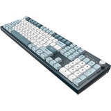 Montech Mkey Freedom, toetsenbord Donkerblauw/wit, US lay-out, Gateron G Pro Yellow, Hot-swappable, RGB, PBT