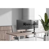 Neomounts DS60-600BL2 Monitorarm 10-32" - Quick-fix - 180°-stop Zwart