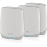 Netgear ORBI RBK763s Tri-band Mesh WiFi 6 Systeem mesh router Wit, 1x ORBI-router (RBR760) + 2x ORBI-satelliet (RBS760), Dekking tot 525 m²