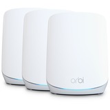 Netgear ORBI RBK763s Tri-band Mesh WiFi 6 Systeem mesh router Wit, 1x ORBI-router (RBR760) + 2x ORBI-satelliet (RBS760), Dekking tot 525 m²