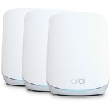 Netgear Orbi RBK763s Tri-band Mesh WiFi 6 Systeem mesh router Wit, 1x Orbi-router (RBR760) + 2x Orbi-satelliet (RBS760), Dekking tot 525 m²
