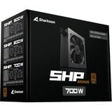 Sharkoon SHP Bronze 700W voeding  Zwart, 4x PCIe