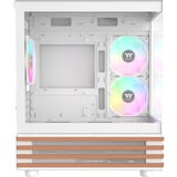 Thermaltake View 170 WS ARGB mini tower behuizing Wit/houtkleur | 2x USB-A | RGB | Tempered Glass