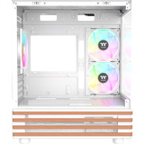 Thermaltake View 170 WS ARGB mini tower behuizing Wit/houtkleur | 2x USB-A | RGB | Tempered Glass