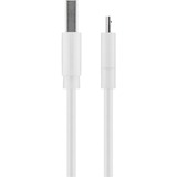 goobay micro-USB 2.0 snellaad- en synchronisatiekabel Wit, 1 meter