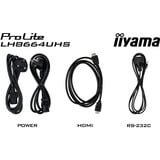 iiyama ProLite LH8664UHS-B3AG 85.6" 4K Ultra HD Public Display Zwart (mat), HDMI, USB-C, Audio, WiFI 5, LAN, Android 14
