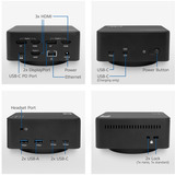 ACT Connectivity Universeel USB-C Dockingstation 4K Zwart