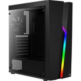 Aerocool Bolt Tower-behuizing Zwart | 2x USB-A 2.0 | USB-A 3.2 (5 Gbit/s) | 2x Audio | Window-kit